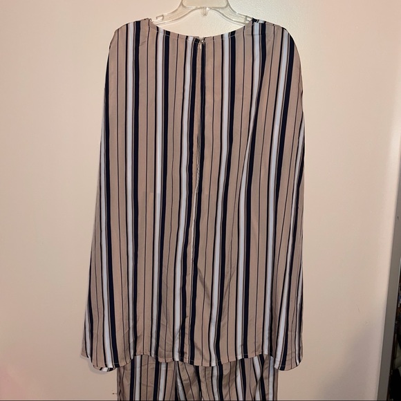 Lavish Alice 70's Stripe Cape Jumpsuit - Picture 11 of 13